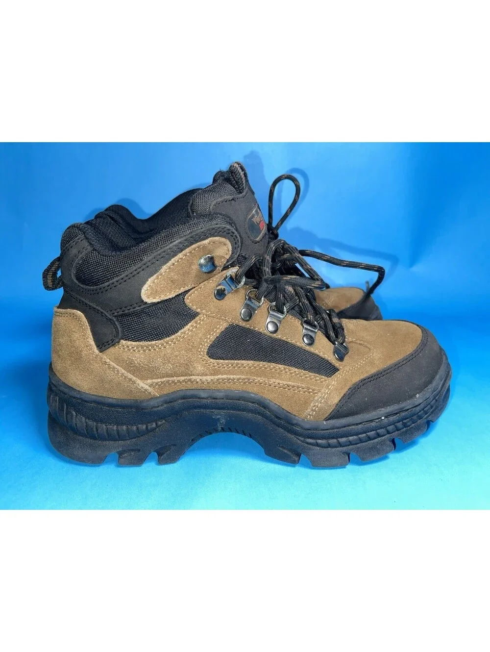 Wolverine Durashocks Men’s Work Hiking Boots Brown Black Leather Size 8.5